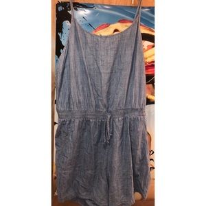 Forever 21 Fake Denim Short Romper Summer Cute